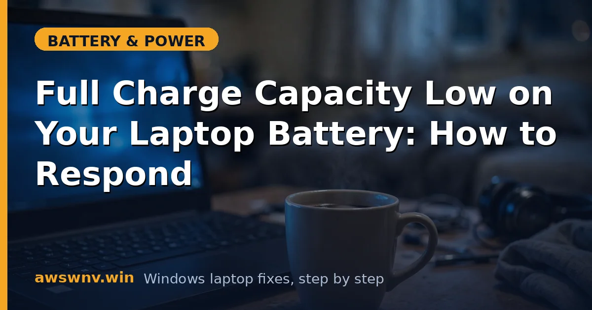 Full Charge Capacity Low on Your Laptop Battery: How to Respond