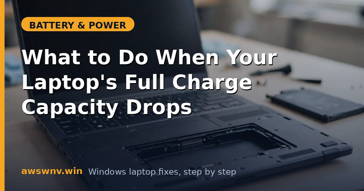 What to Do When Your Laptop's Full Charge Capacity Drops