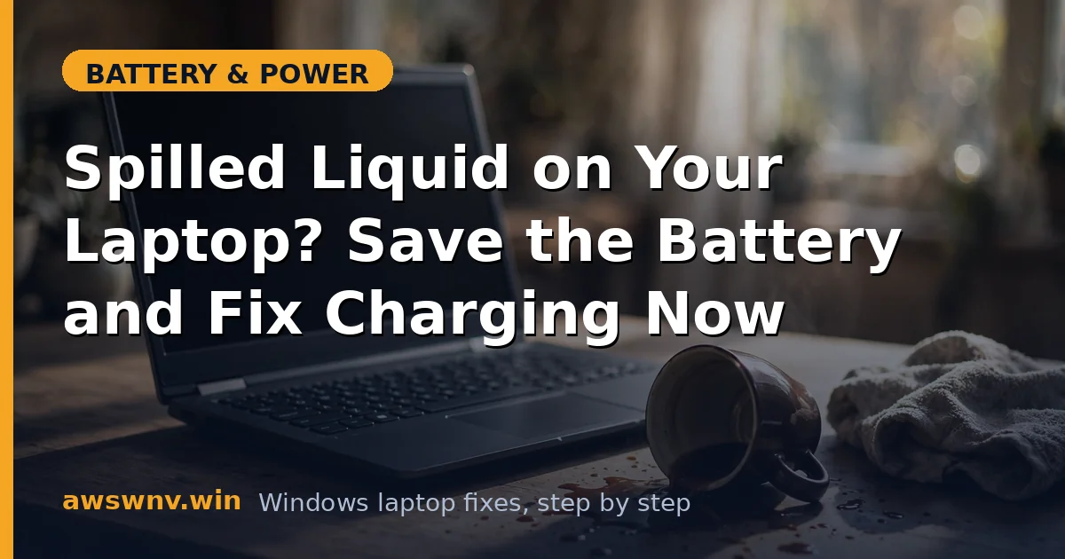Spilled Liquid on Your Laptop? Save the Battery and Fix Charging Now