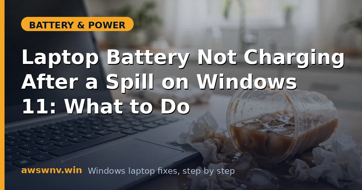 Laptop Battery Not Charging After a Spill on Windows 11: What to Do