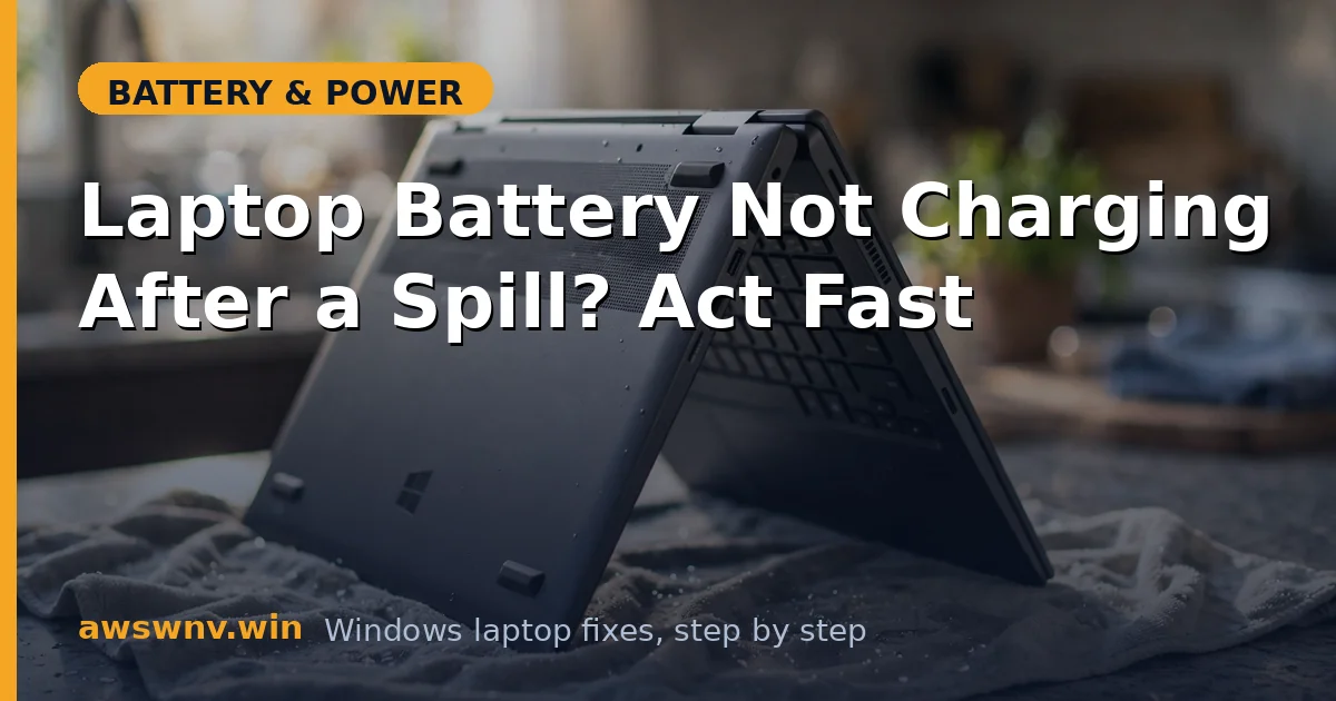 Laptop Battery Not Charging After a Spill? Act Fast
