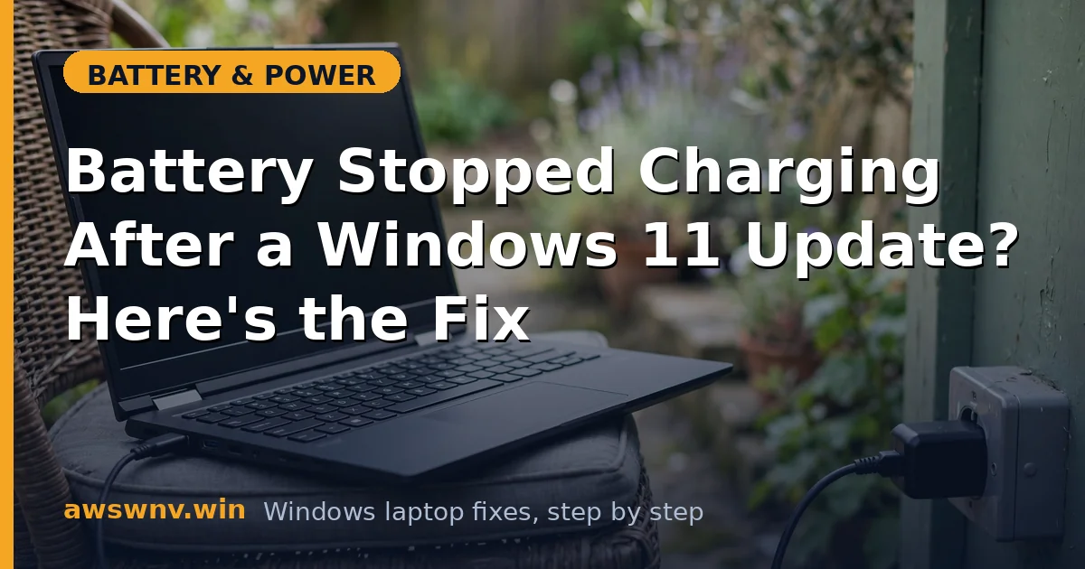 Battery Stopped Charging After a Windows 11 Update? Here's the Fix