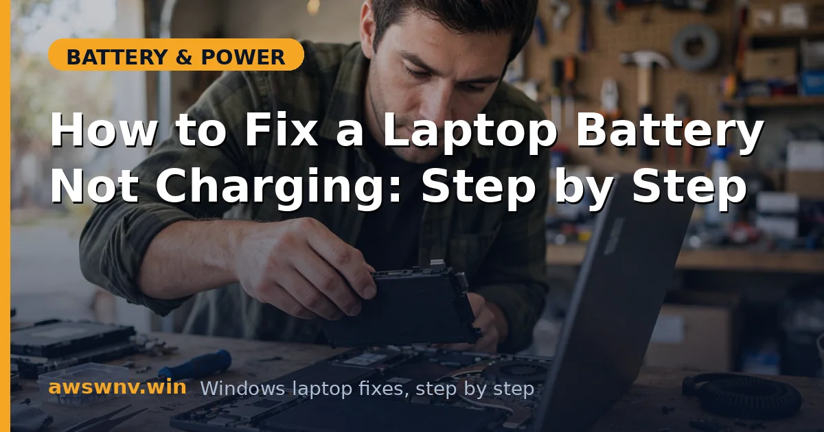 How to Fix a Laptop Battery Not Charging: Step by Step