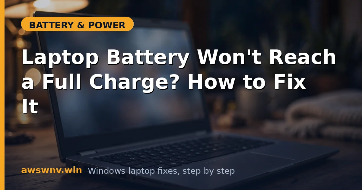 Laptop Battery Won't Reach a Full Charge? How to Fix It