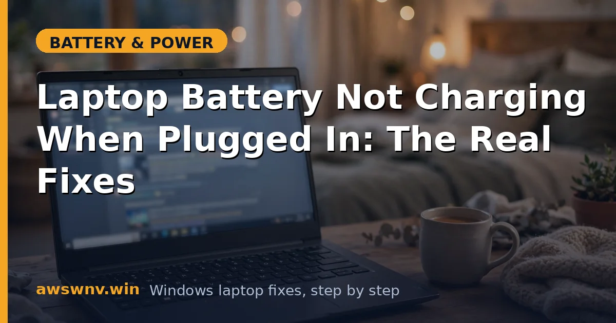 Laptop Battery Not Charging When Plugged In: The Real Fixes