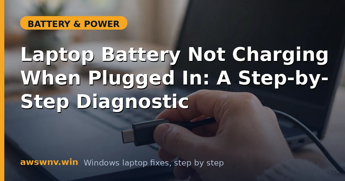 Laptop Battery Not Charging When Plugged In: A Step-by-Step Diagnostic