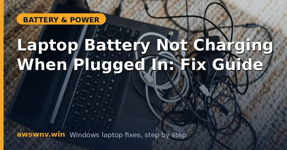 Laptop Battery Not Charging When Plugged In: Fix Guide