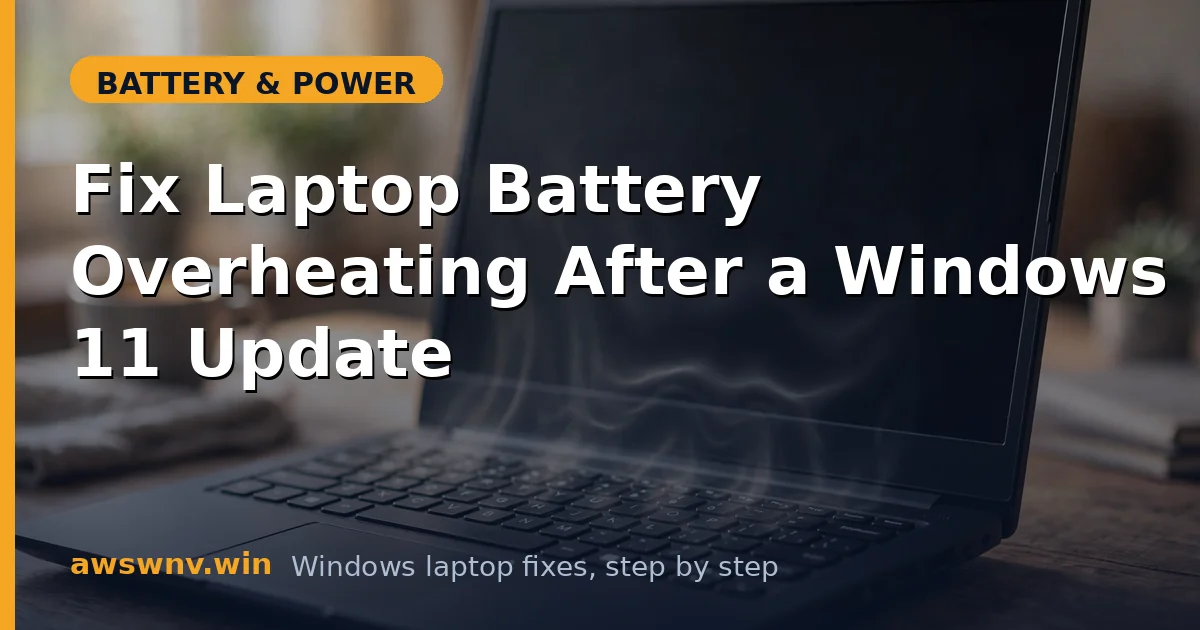 Fix Laptop Battery Overheating After a Windows 11 Update