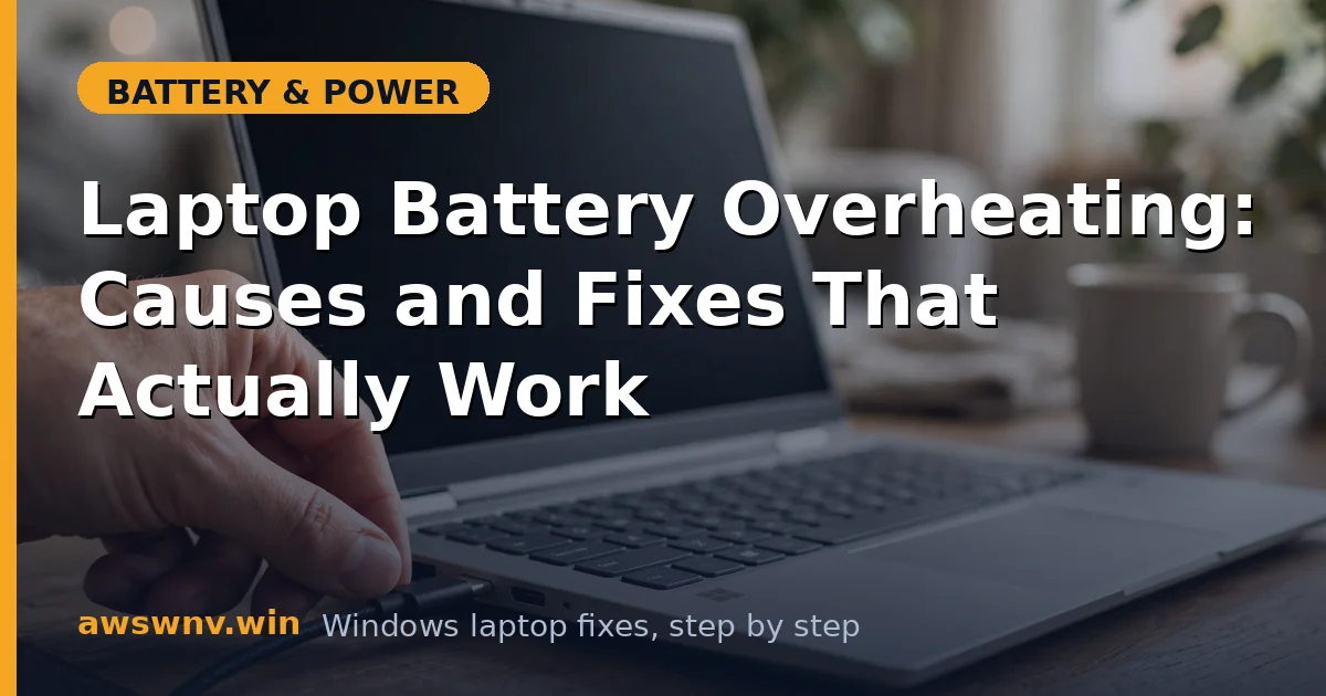 Laptop Battery Overheating: Causes and Fixes That Actually Work