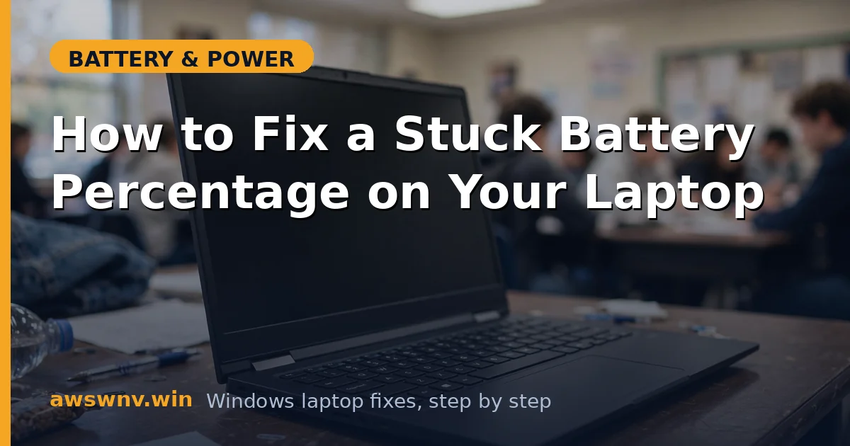 How to Fix a Stuck Battery Percentage on Your Laptop