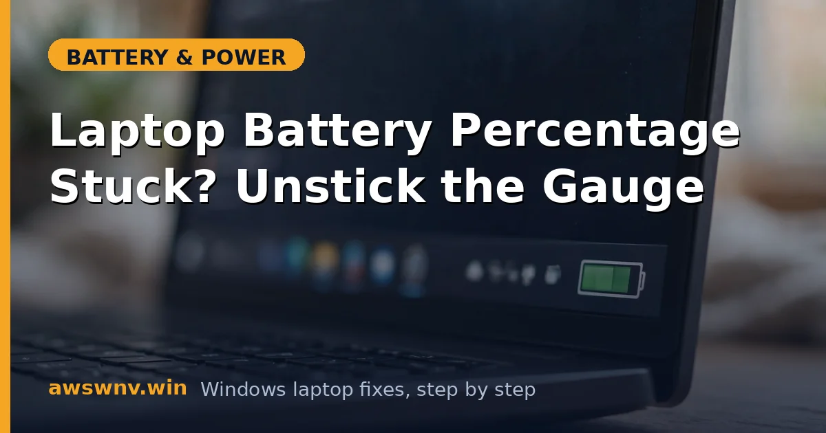 Laptop Battery Percentage Stuck? Unstick the Gauge