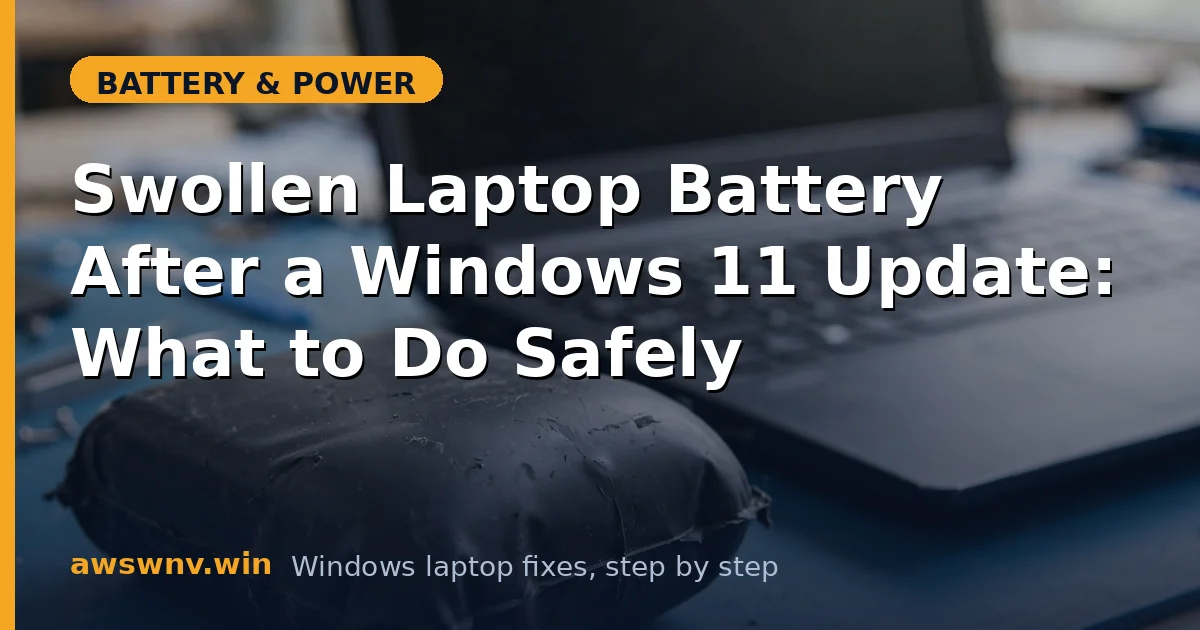 Swollen Laptop Battery After a Windows 11 Update: What to Do Safely