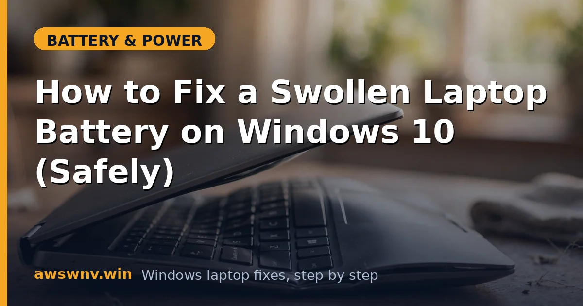 How to Fix a Swollen Laptop Battery on Windows 10 (Safely)