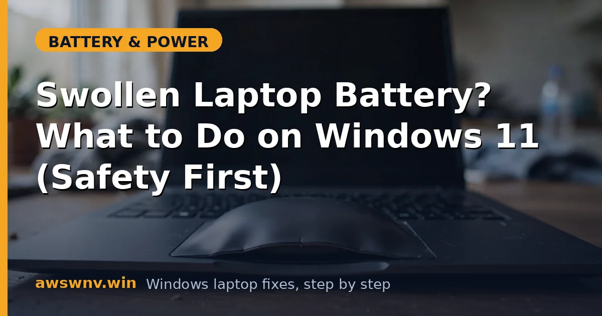 Swollen Laptop Battery? What to Do on Windows 11 (Safety First)