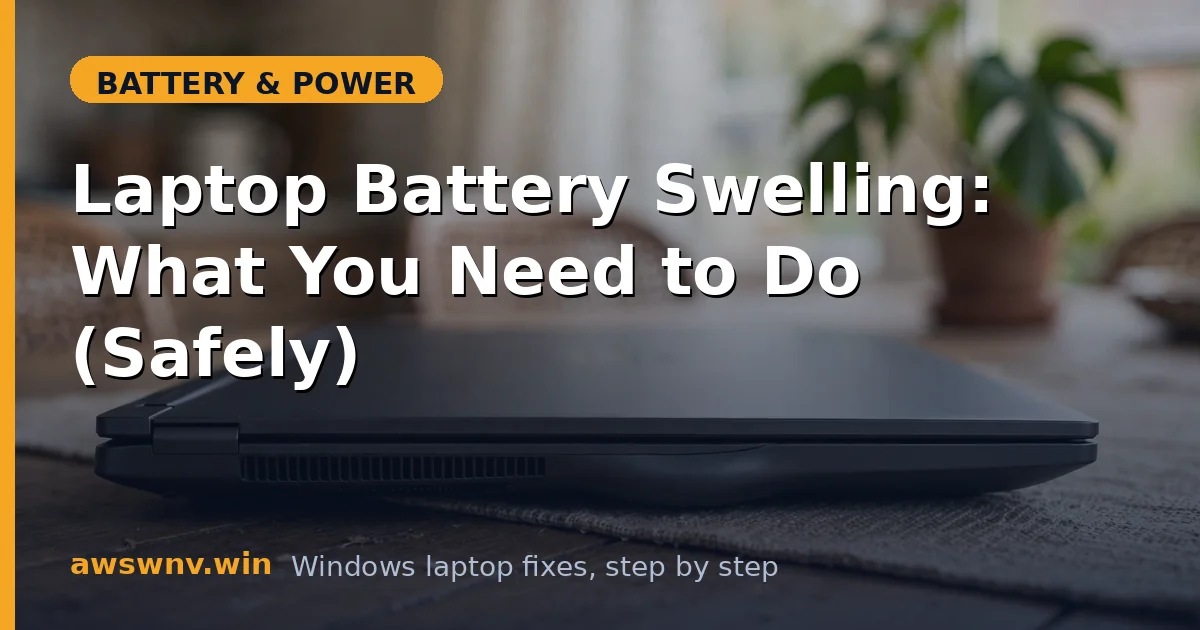Laptop Battery Swelling: What You Need to Do (Safely)