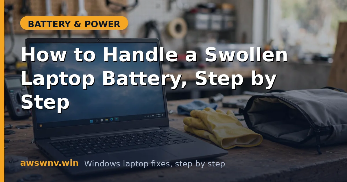 How to Handle a Swollen Laptop Battery, Step by Step