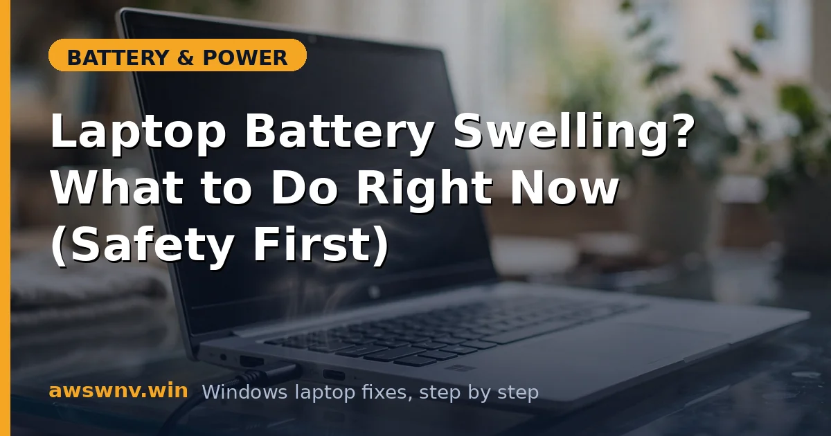 Laptop Battery Swelling? What to Do Right Now (Safety First)