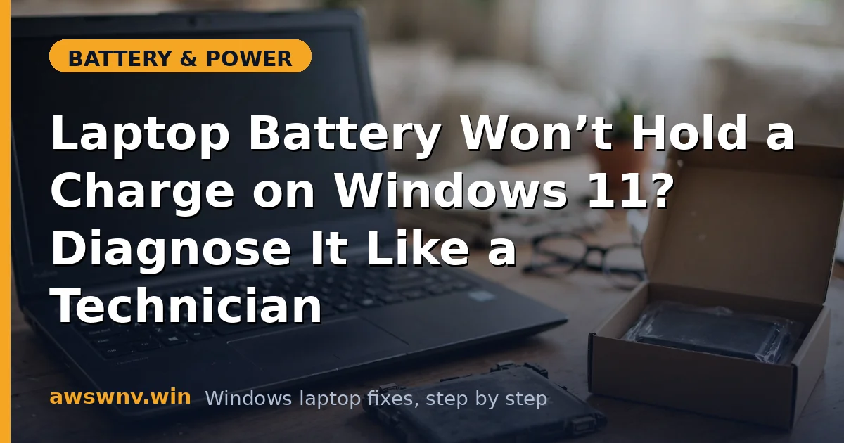 Laptop Battery Won’t Hold a Charge on Windows 11? Diagnose It Like a Technician