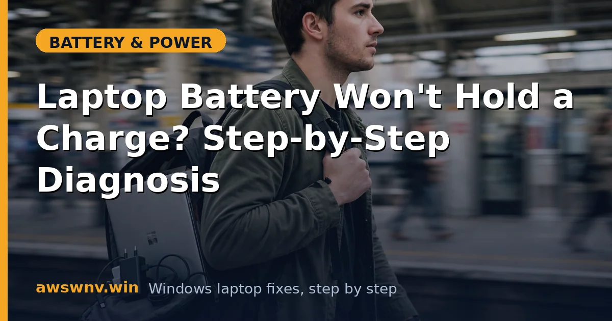 Laptop Battery Won't Hold a Charge? Step-by-Step Diagnosis