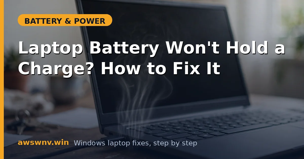 Laptop Battery Won't Hold a Charge? How to Fix It