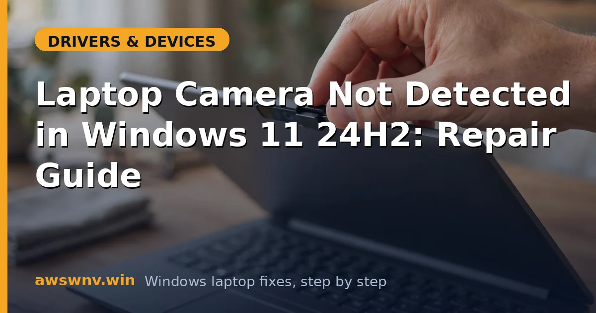 Laptop Camera Not Detected in Windows 11 24H2: Repair Guide