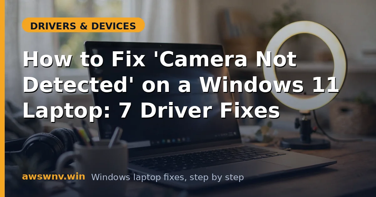 How to Fix 'Camera Not Detected' on a Windows 11 Laptop: 7 Driver Fixes