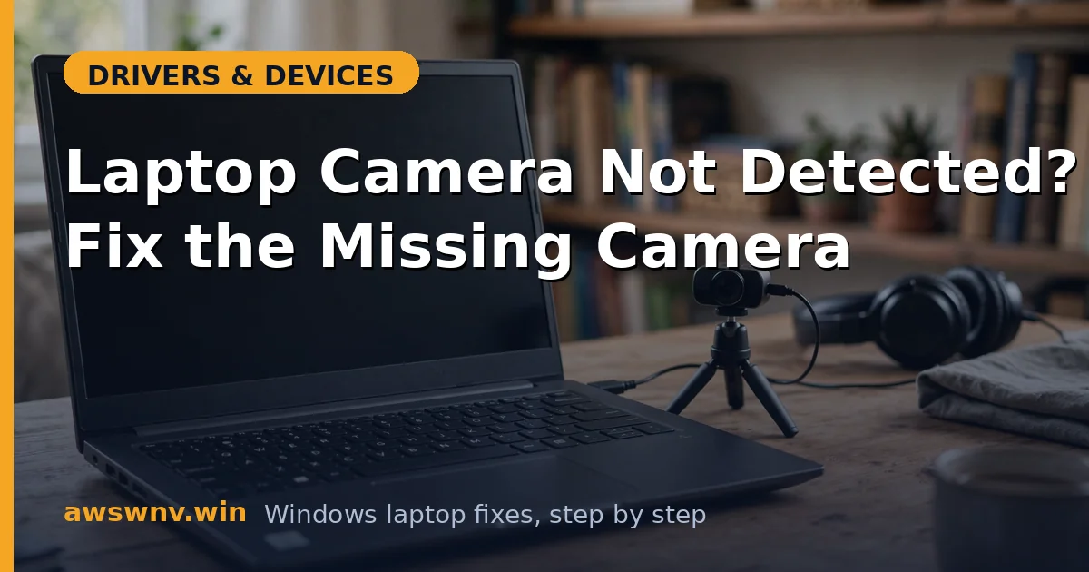 Laptop Camera Not Detected? Fix the Missing Camera