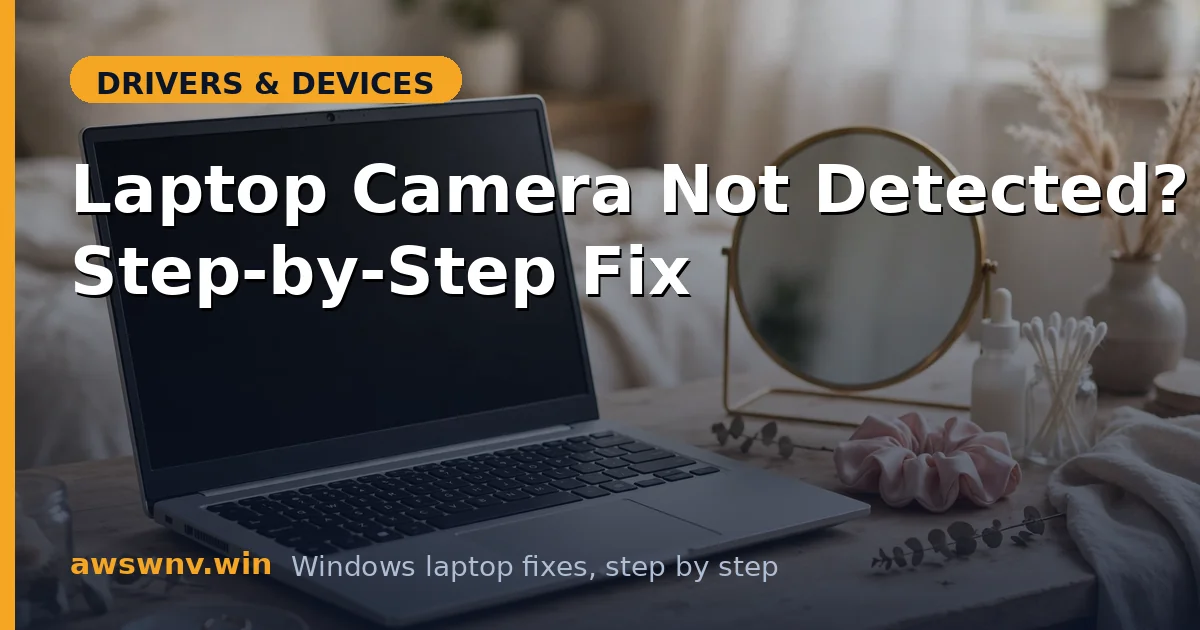 Laptop Camera Not Detected? Step-by-Step Fix