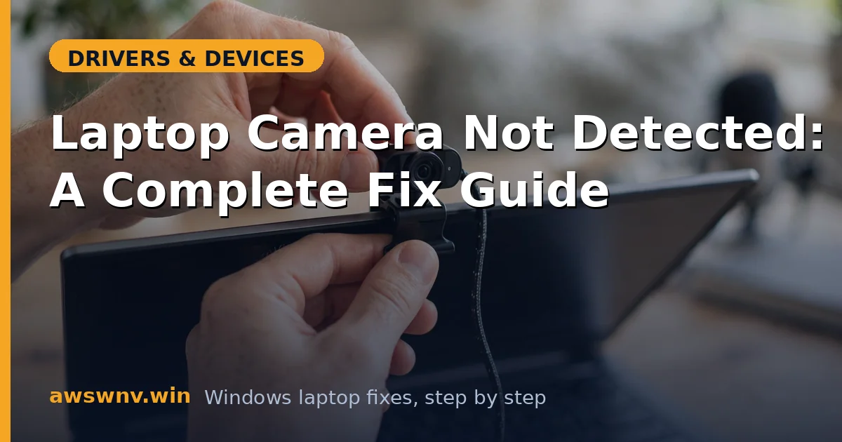 Laptop Camera Not Detected: A Complete Fix Guide