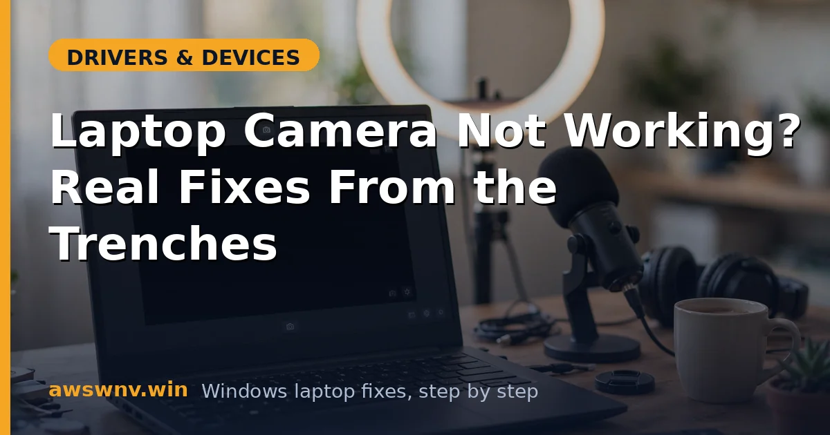 Laptop Camera Not Working? Real Fixes From the Trenches