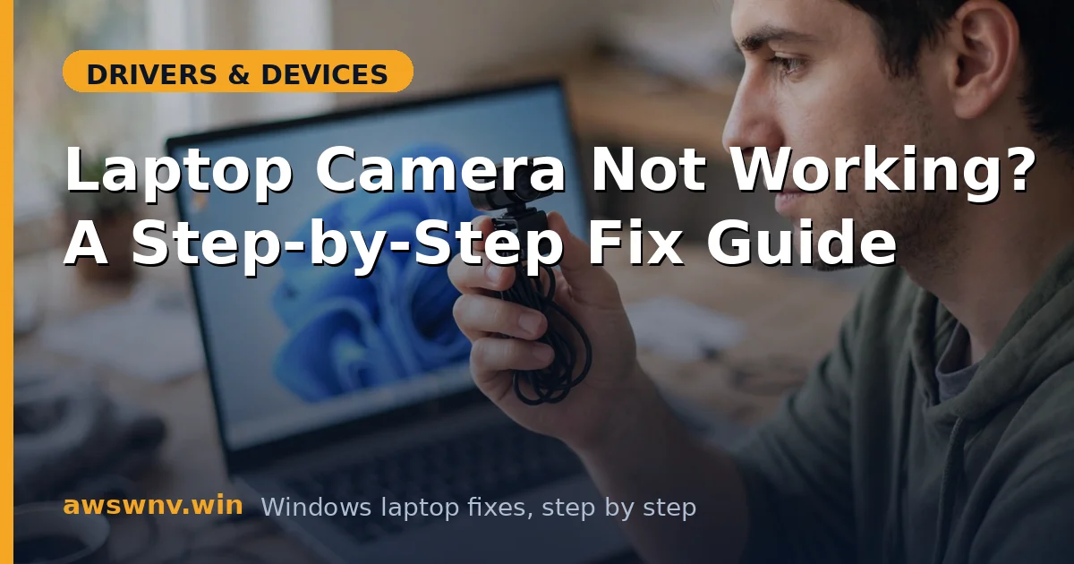 Laptop Camera Not Working? A Step-by-Step Fix Guide