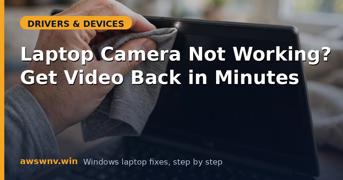 Laptop Camera Not Working? Get Video Back in Minutes