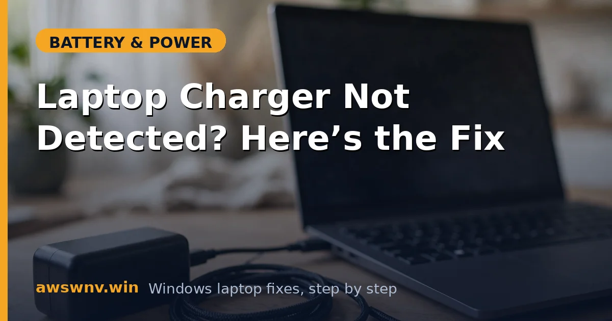 Laptop Charger Not Detected? Here’s the Fix