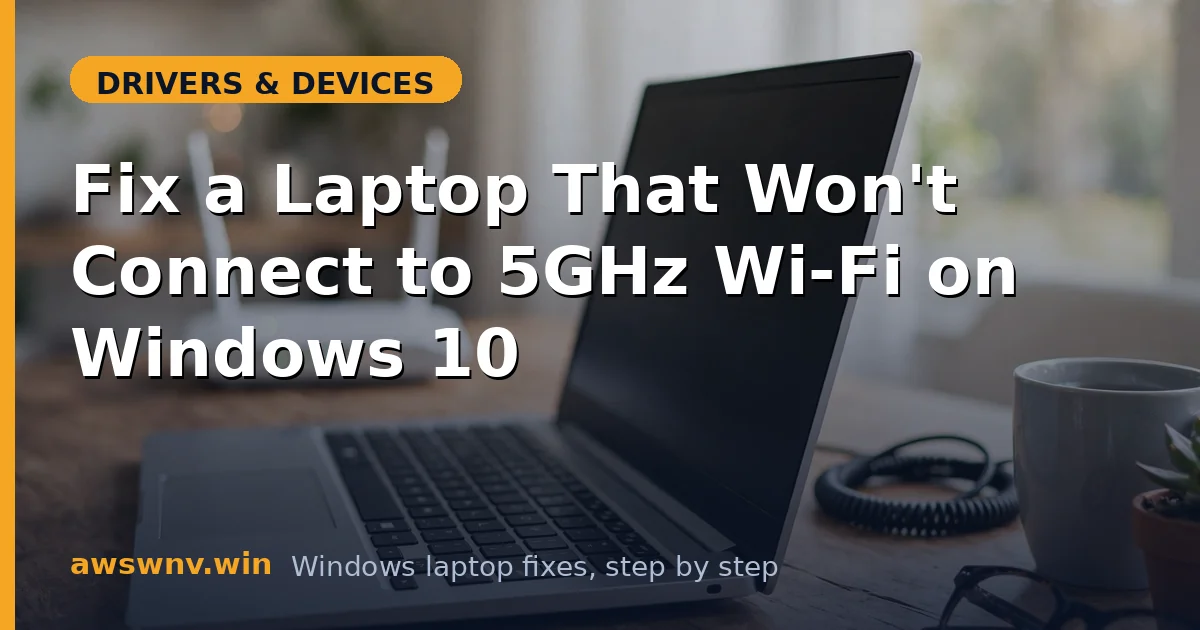 Fix a Laptop That Won't Connect to 5GHz Wi-Fi on Windows 10