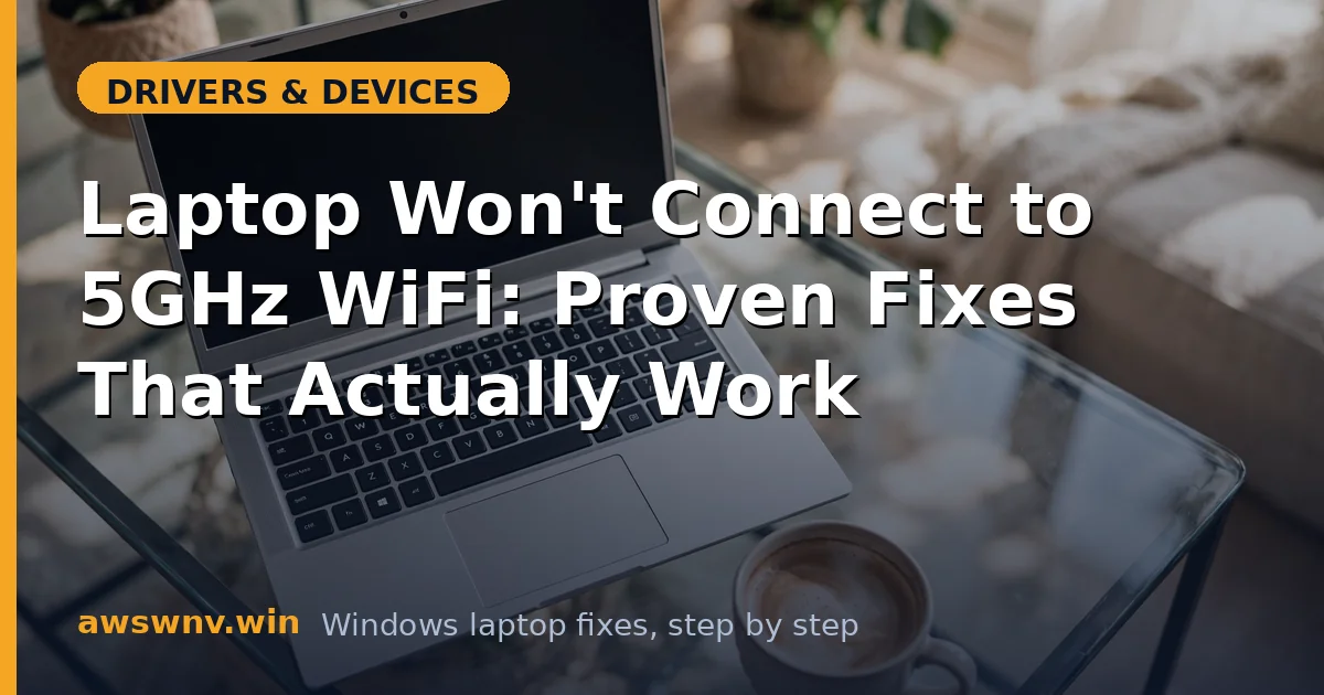 Laptop Won't Connect to 5GHz WiFi: Proven Fixes That Actually Work