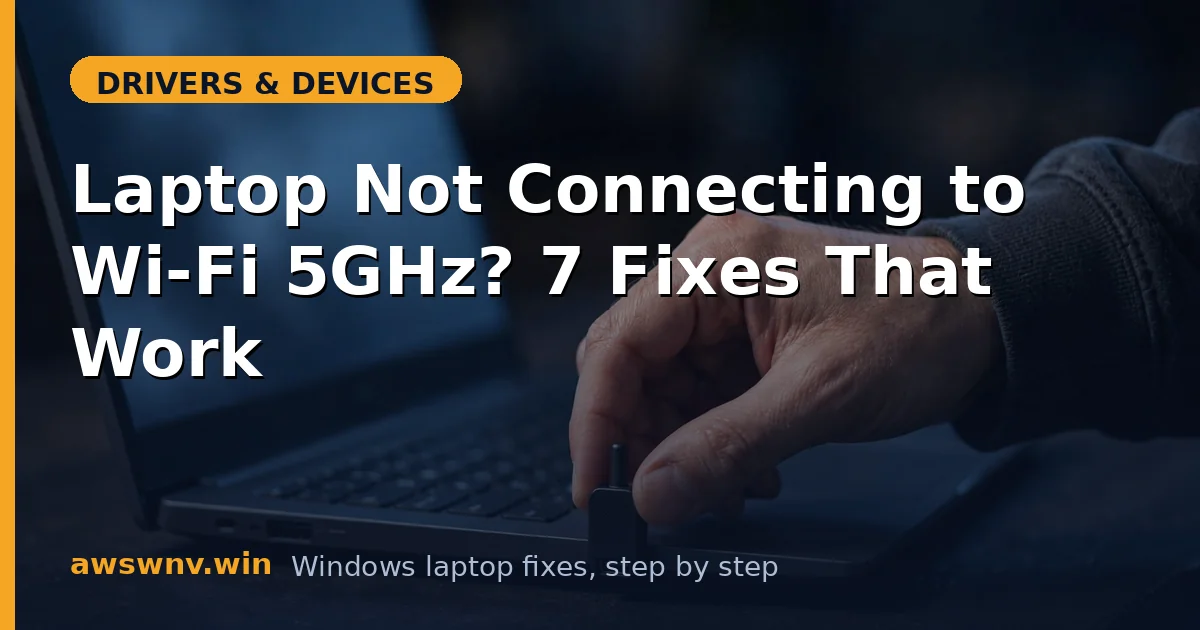 Laptop Not Connecting to Wi-Fi 5GHz? 7 Fixes That Work