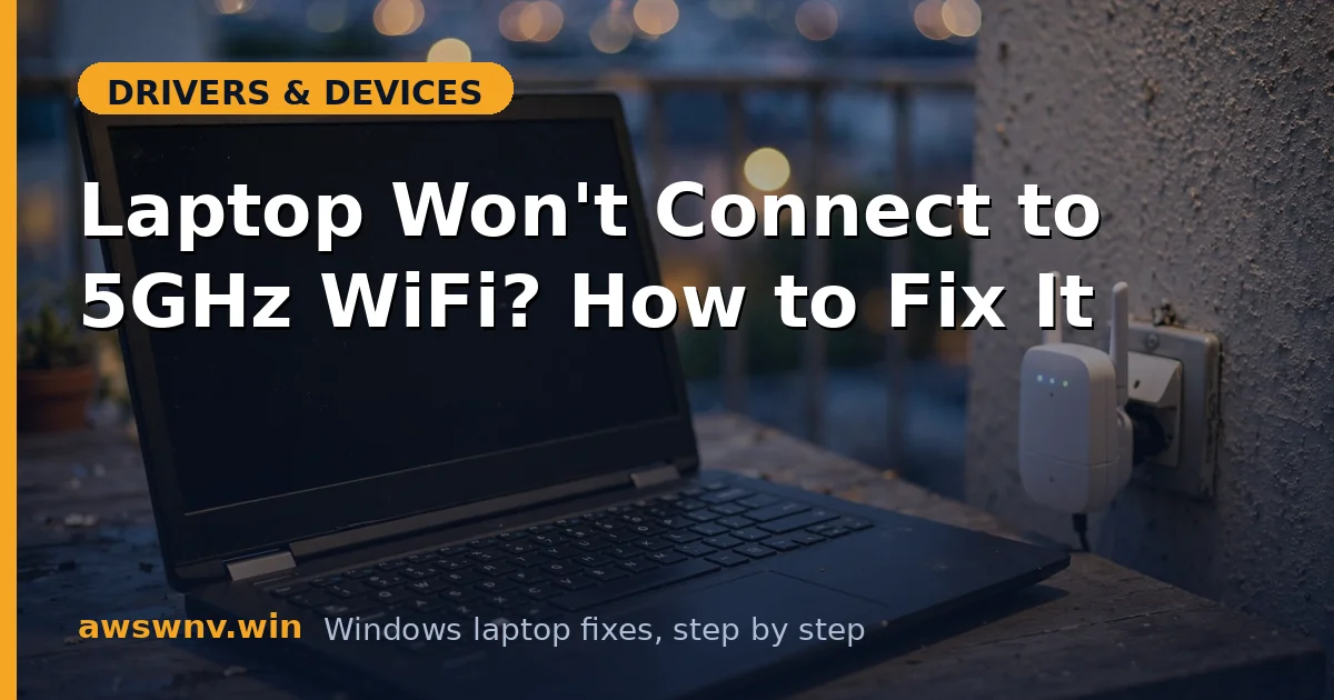 Laptop Won't Connect to 5GHz WiFi? How to Fix It