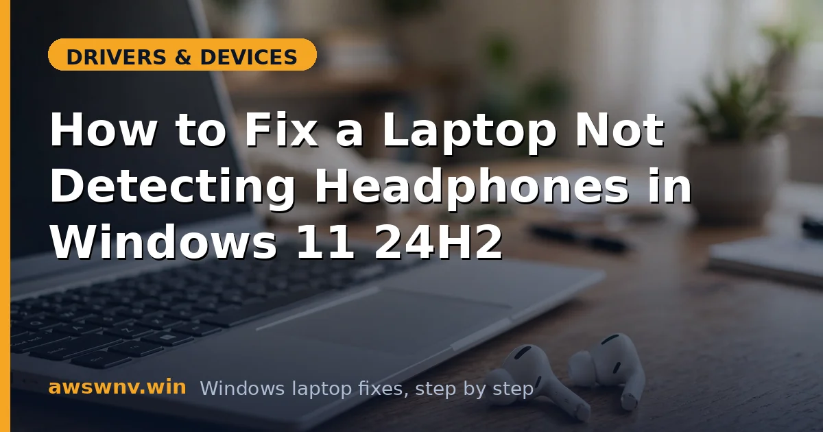 How to Fix a Laptop Not Detecting Headphones in Windows 11 24H2