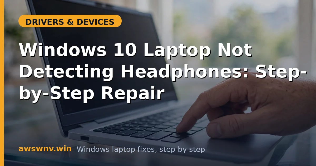 Windows 10 Laptop Not Detecting Headphones: Step-by-Step Repair