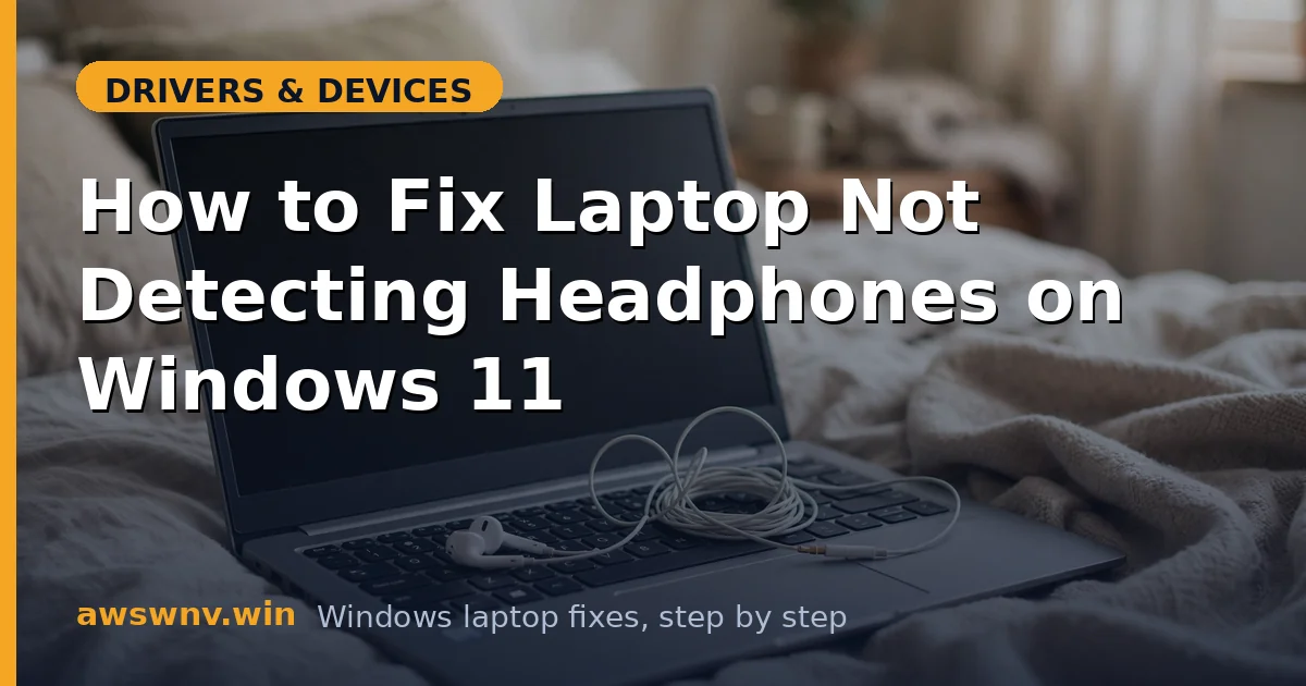 How to Fix Laptop Not Detecting Headphones on Windows 11