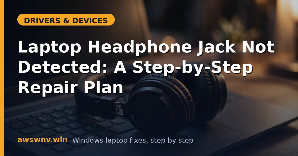 Laptop Headphone Jack Not Detected: A Step-by-Step Repair Plan