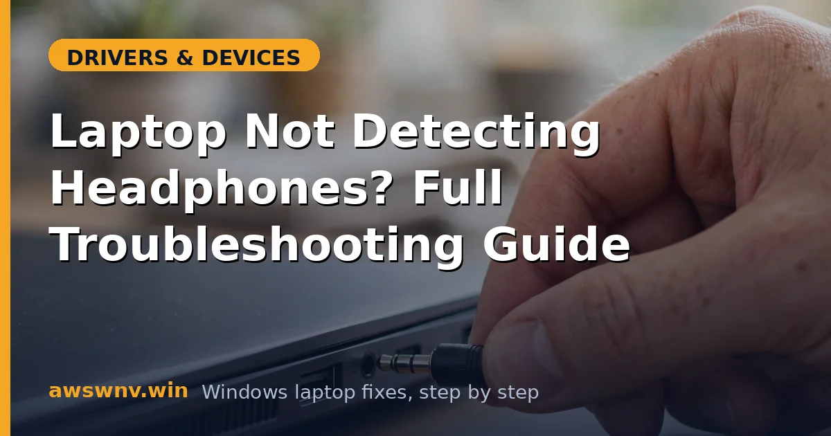 Laptop Not Detecting Headphones? Full Troubleshooting Guide
