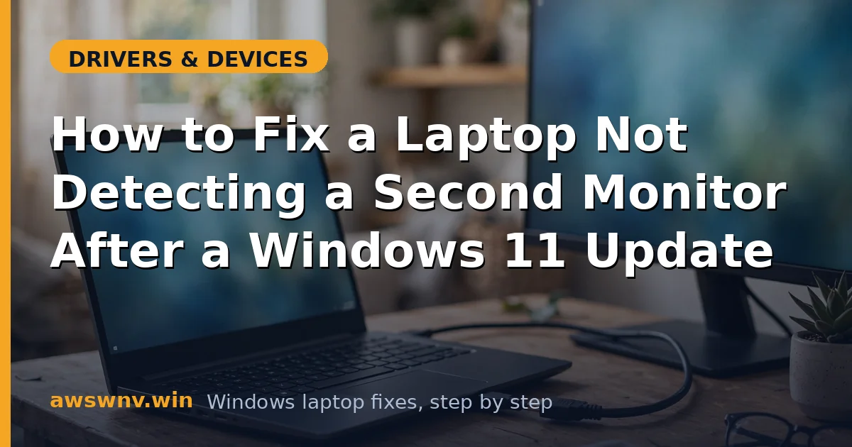 How to Fix a Laptop Not Detecting a Second Monitor After a Windows 11 Update