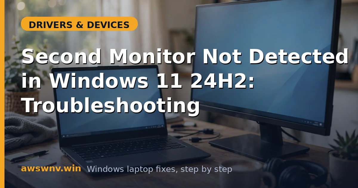 Second Monitor Not Detected in Windows 11 24H2: Troubleshooting