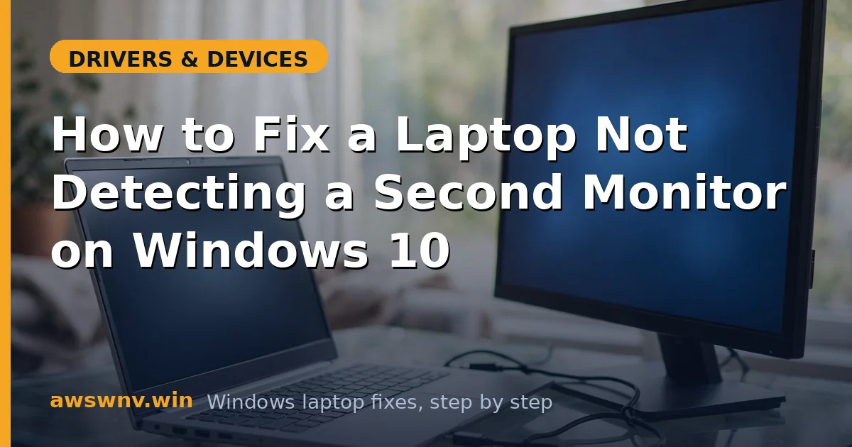How to Fix a Laptop Not Detecting a Second Monitor on Windows 10