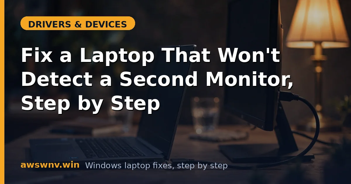 Fix a Laptop That Won't Detect a Second Monitor, Step by Step
