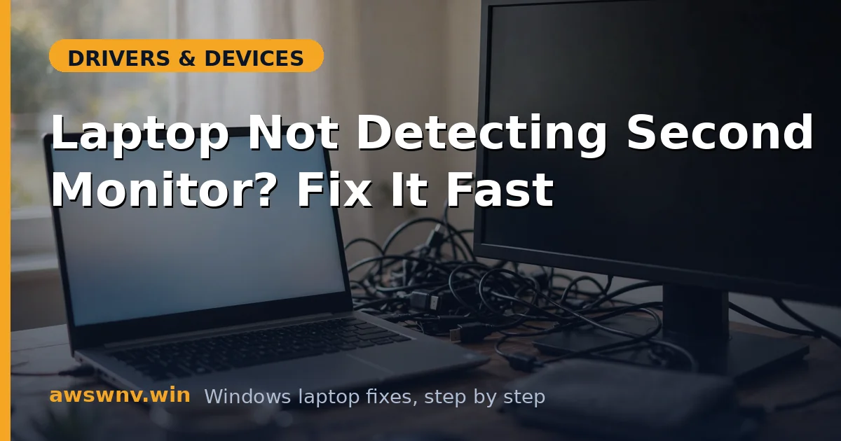 Laptop Not Detecting Second Monitor? Fix It Fast