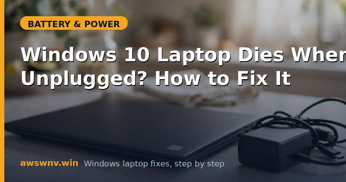 Windows 10 Laptop Dies When Unplugged? How to Fix It