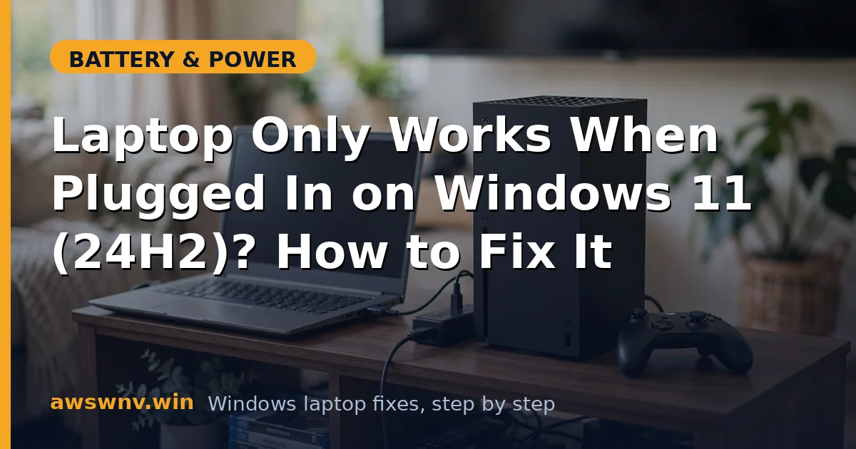 Laptop Only Works When Plugged In on Windows 11 (24H2)? How to Fix It