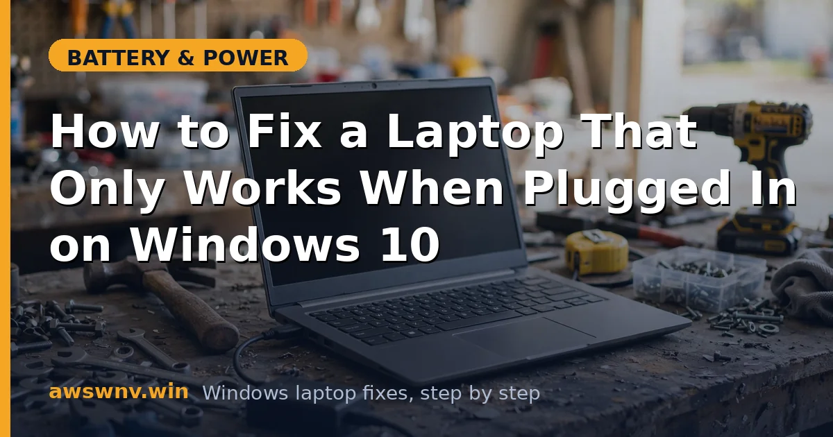 How to Fix a Laptop That Only Works When Plugged In on Windows 10